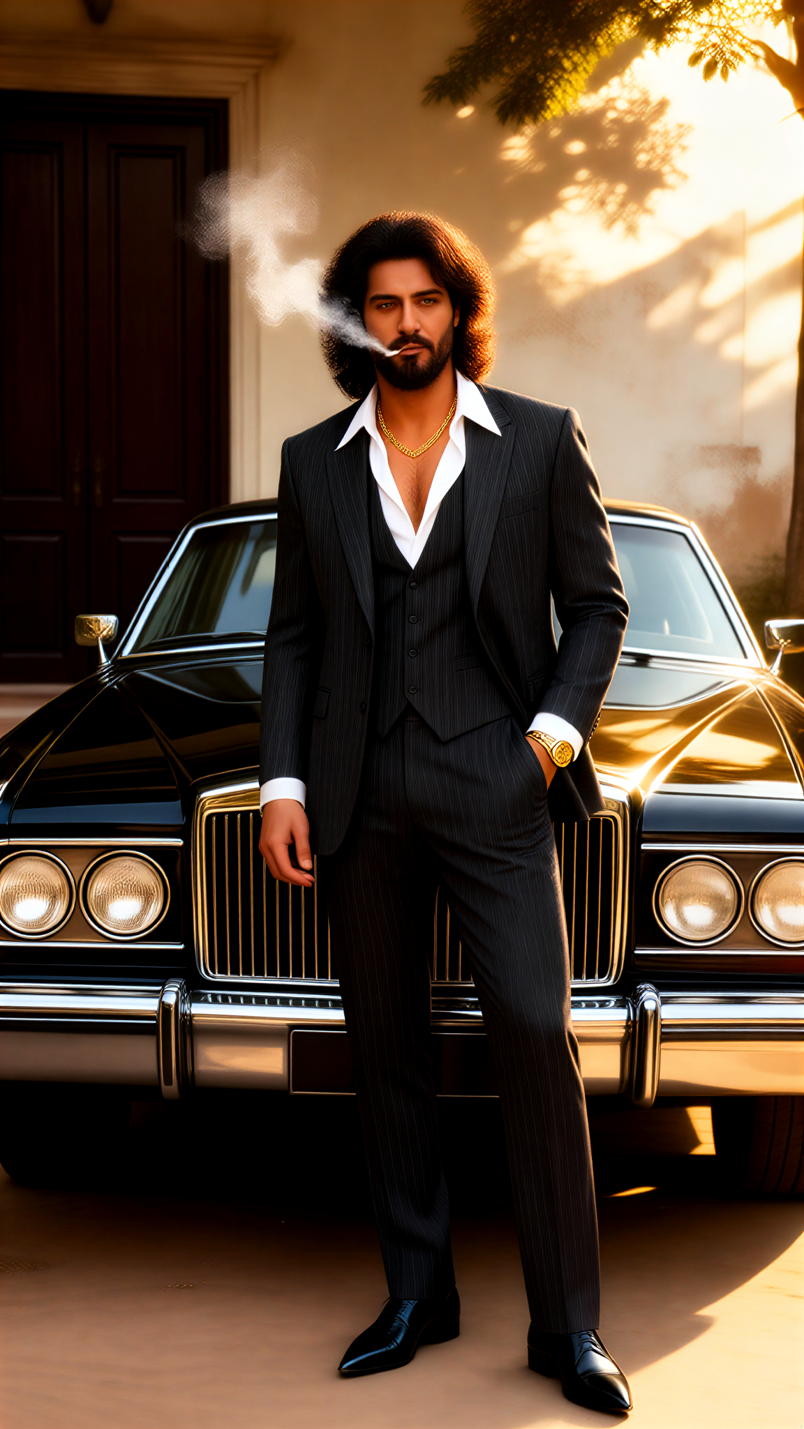 Black Suit Gangster Portrait image