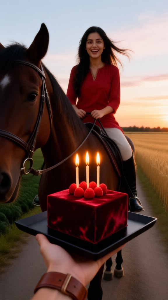 Pic-Happy Birthday Riding A Horse!!! image