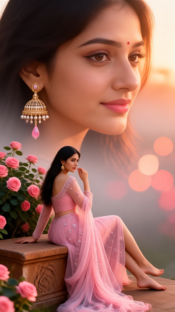 Pink Flower Girl image