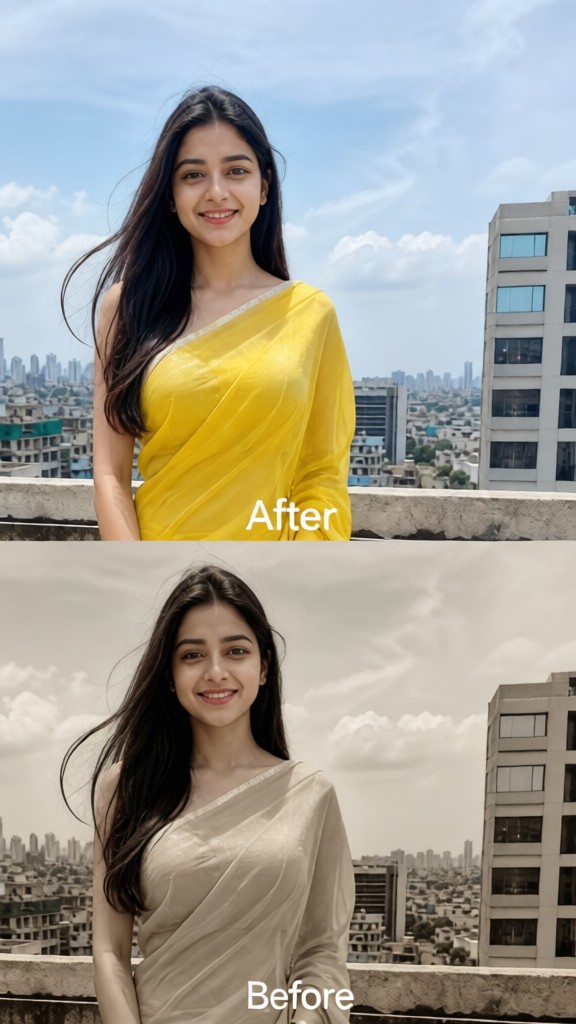 Before-and-After Comparison of Old Photo Restoration image