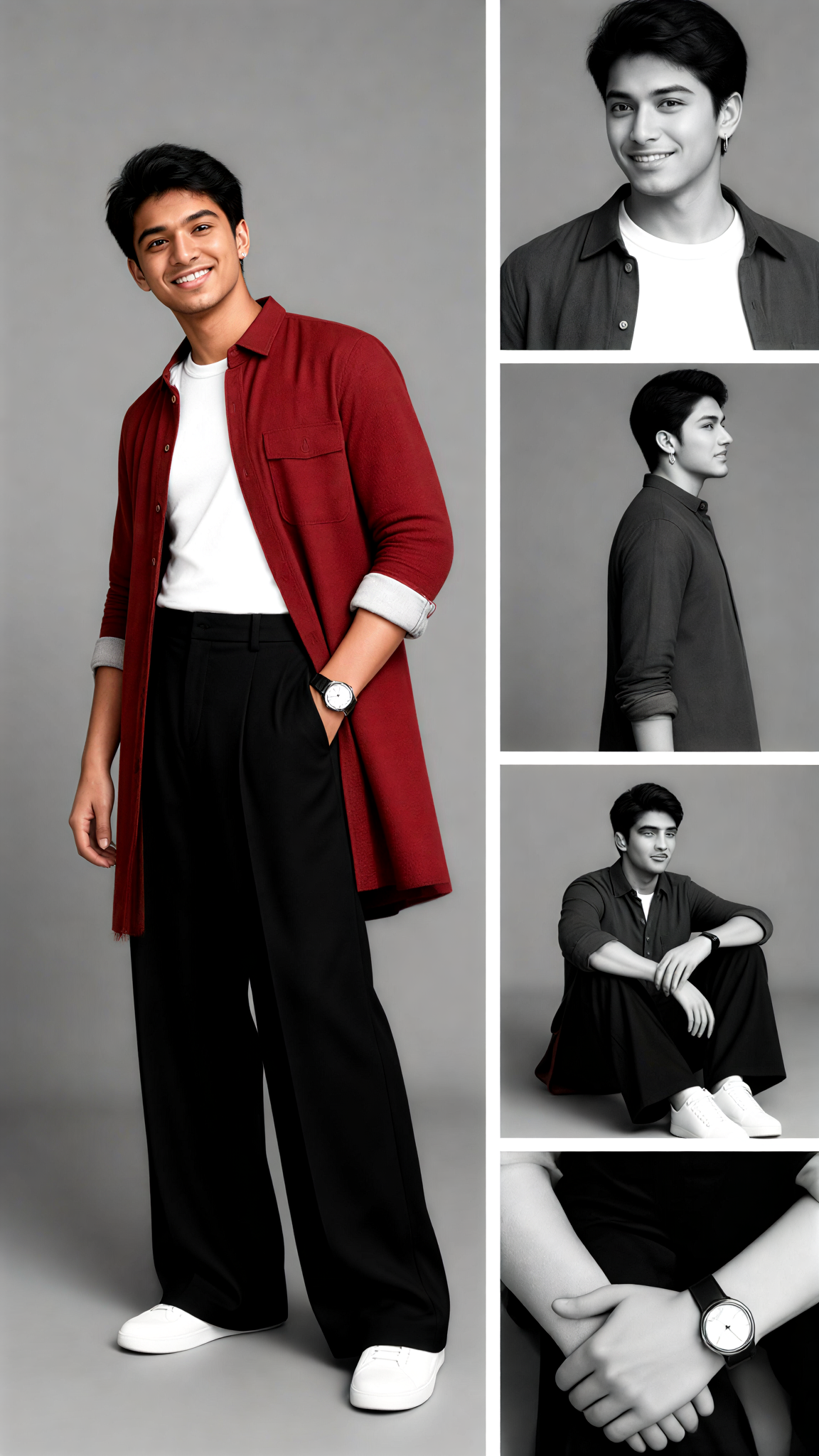 Collage de retrato de estudio gris image