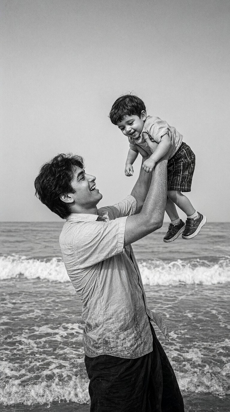 Father And Son Near The Sea image