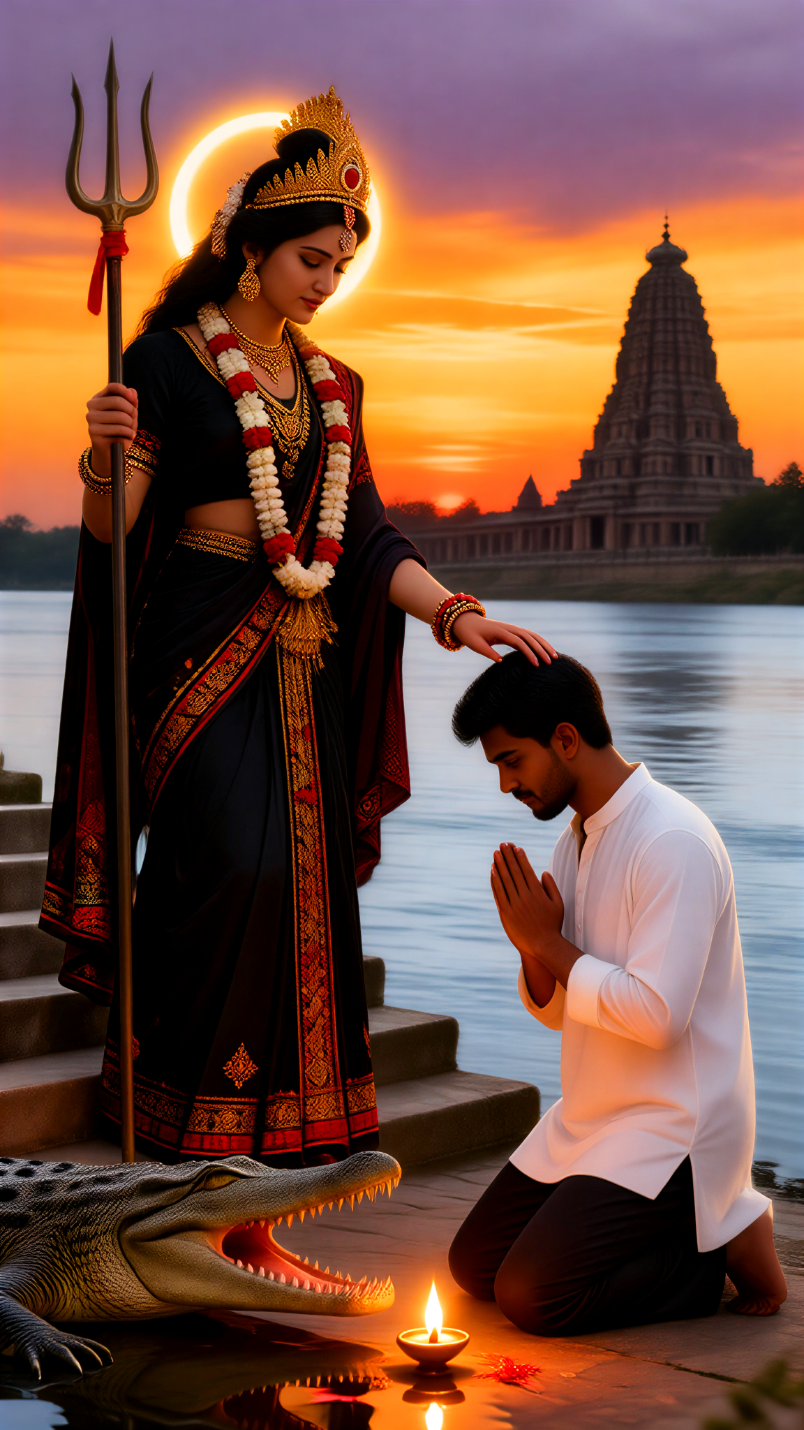  Praying by the River image