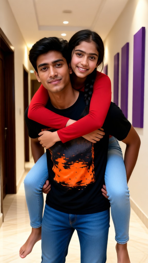 Cozy couple photos at home image