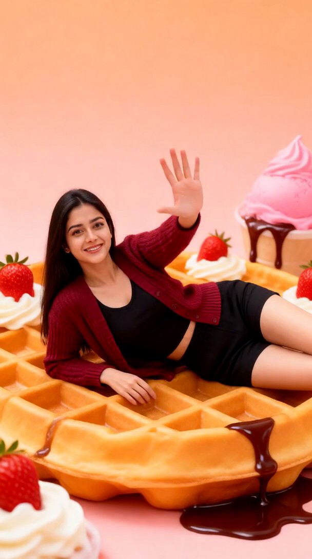 Giant Waffle Dessert image