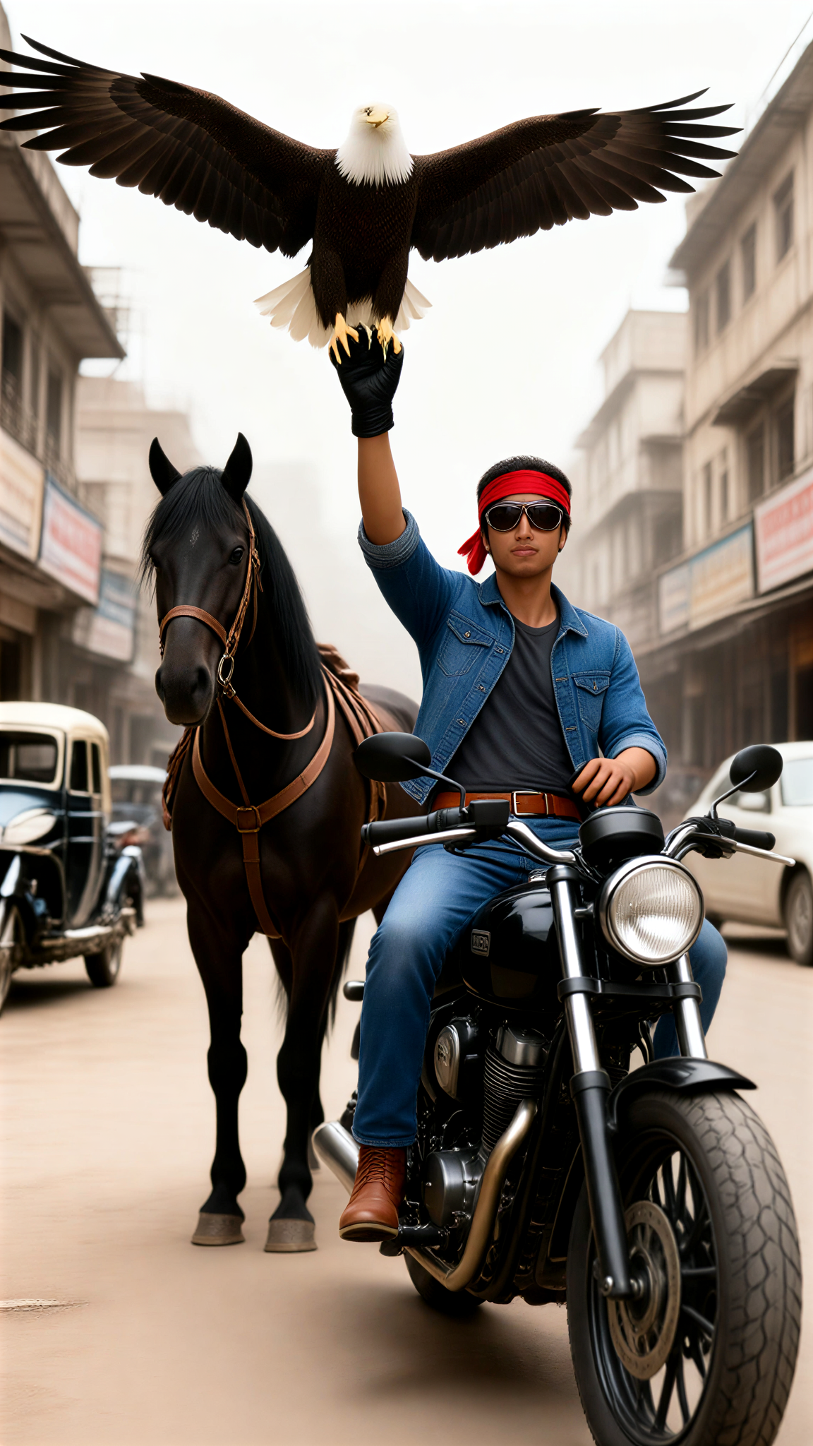 Retro Photo Shoot: Horses and Eagles image