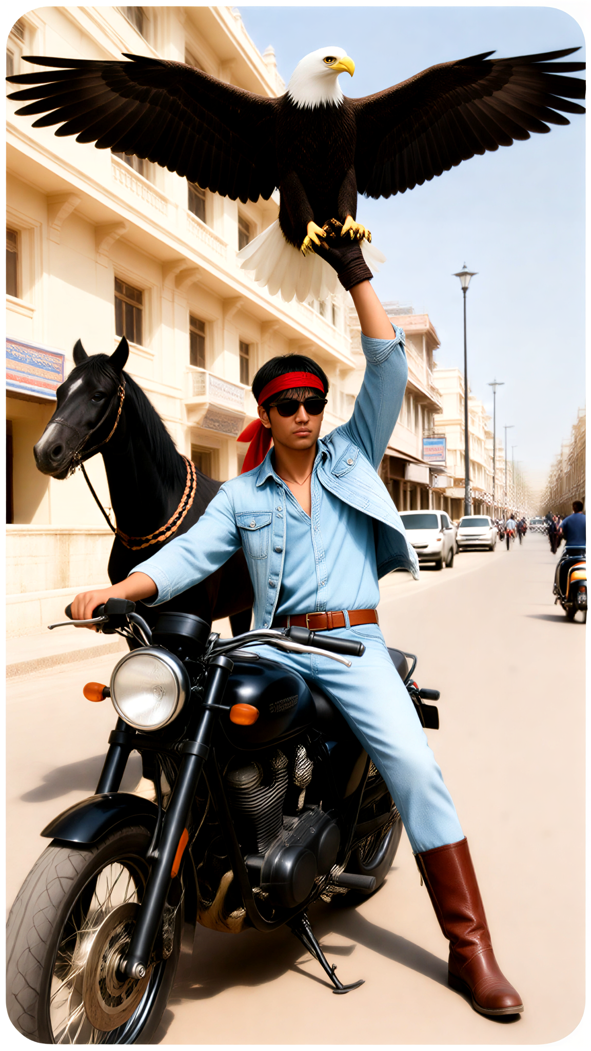 Retro Photo Shoot: Horses and Eagles image