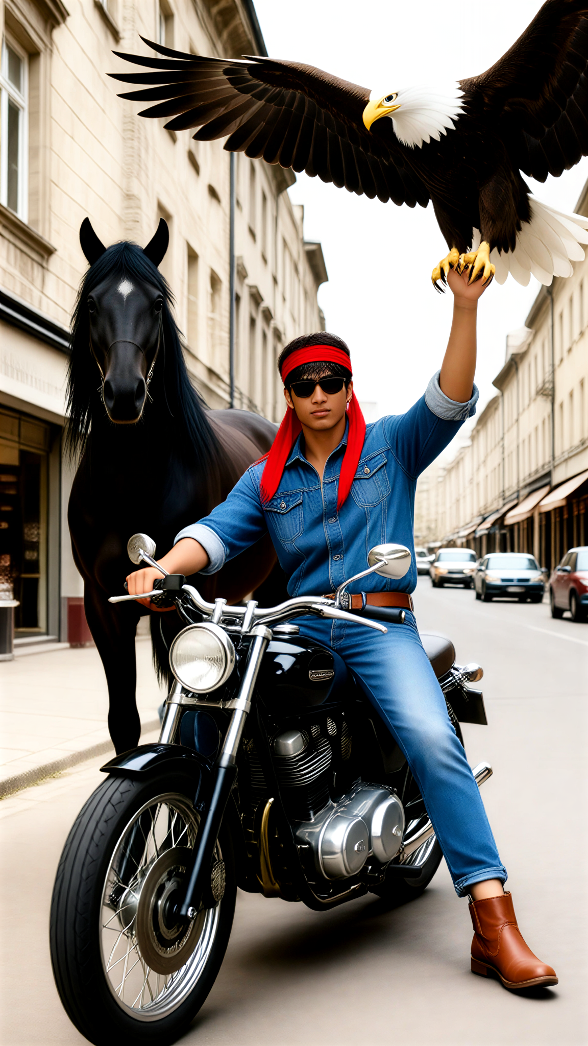 Retro Photo Shoot: Horses and Eagles image