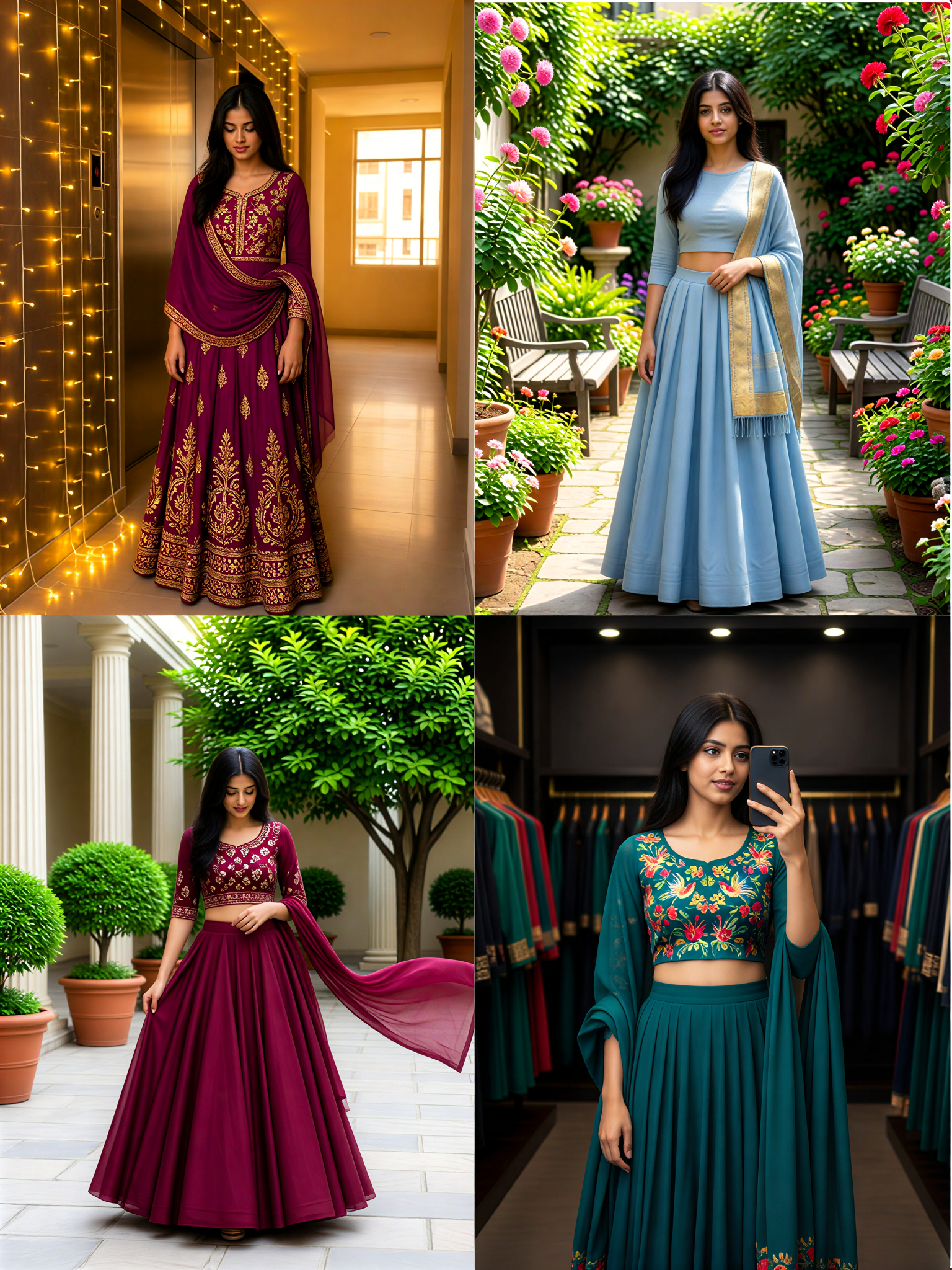A Collection of Lengha Formal Wear Outfits image