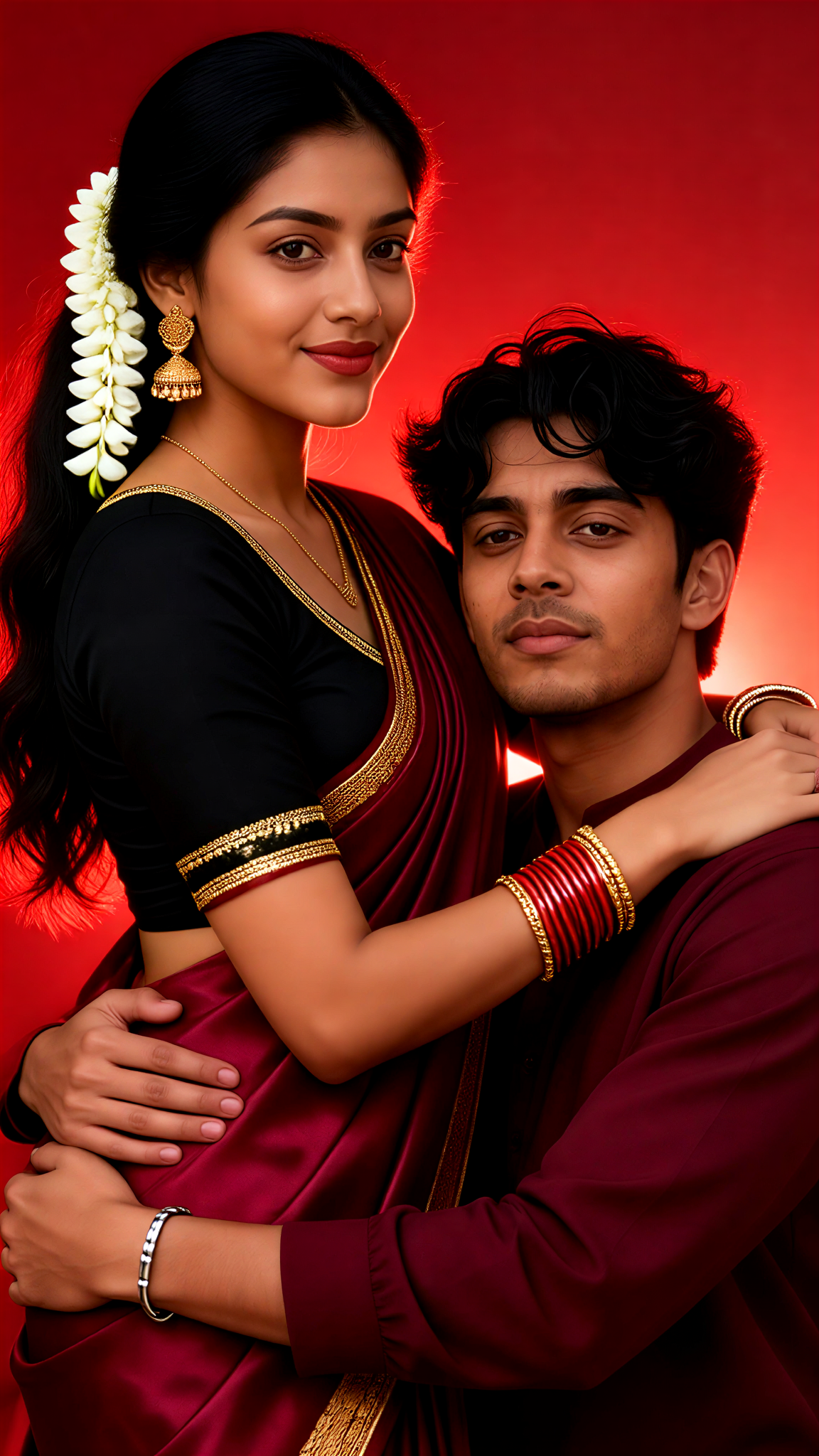 Backlit Couple Portraits image
