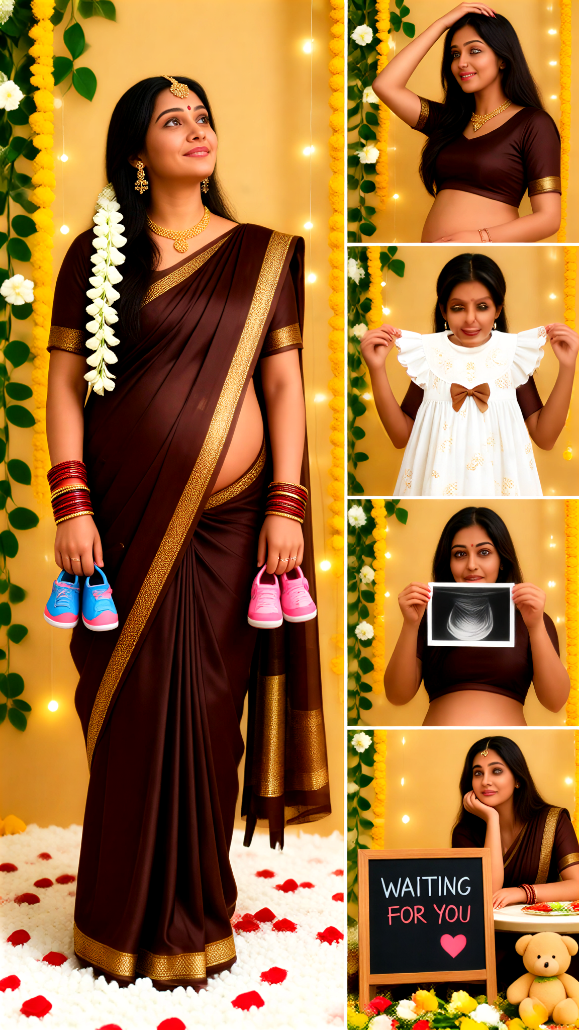 Sari Pregnancy Photos image
