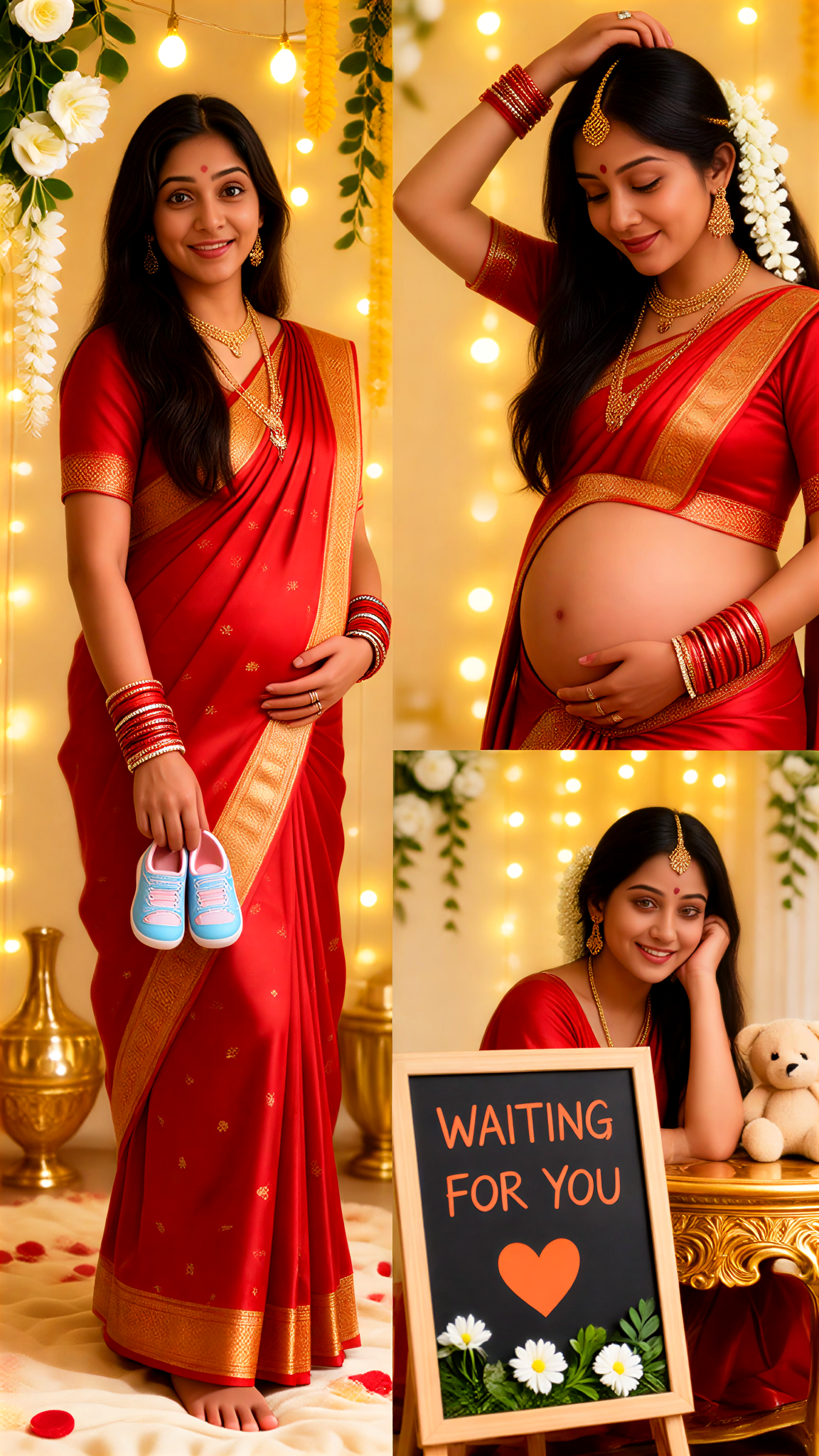 Sari Pregnancy Photos image