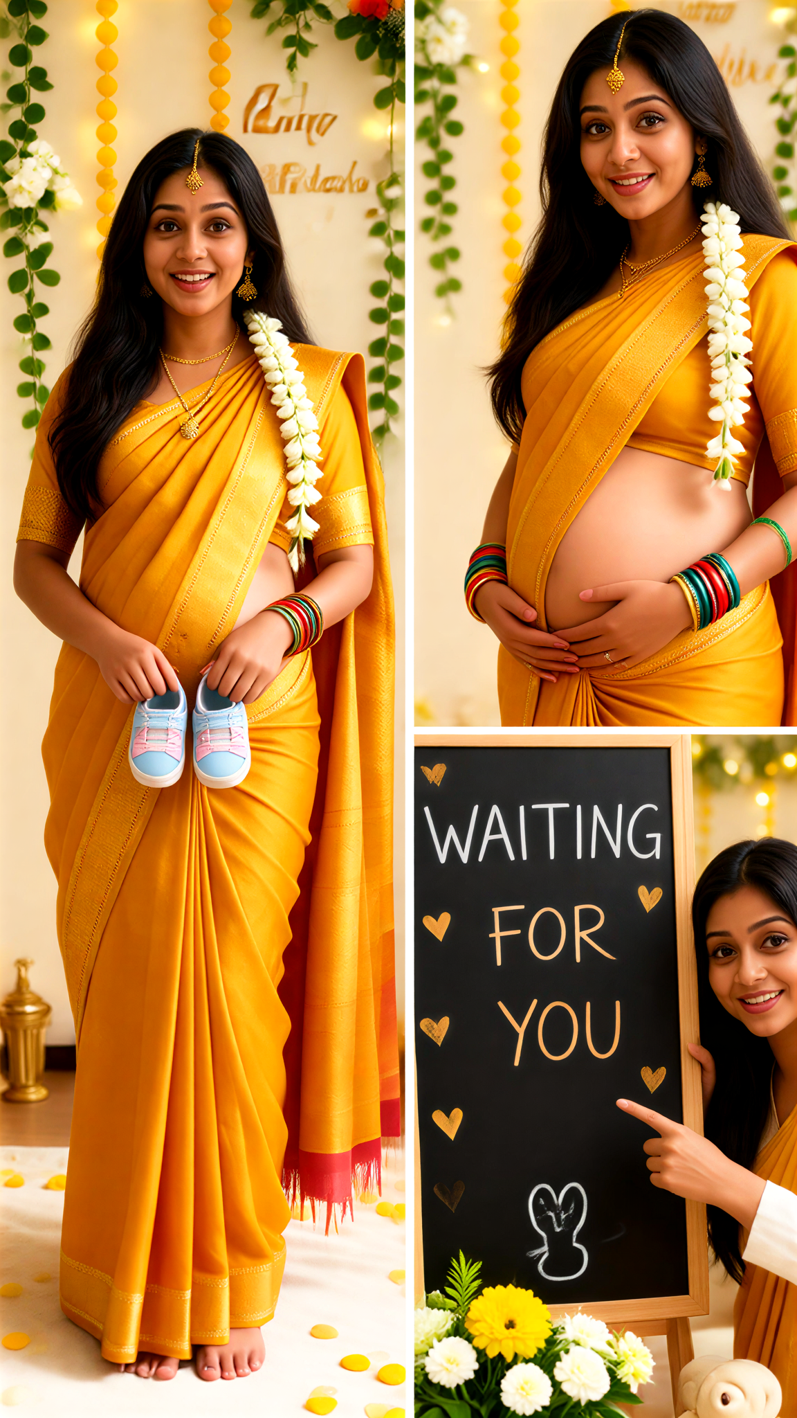 Sari Pregnancy Photos image