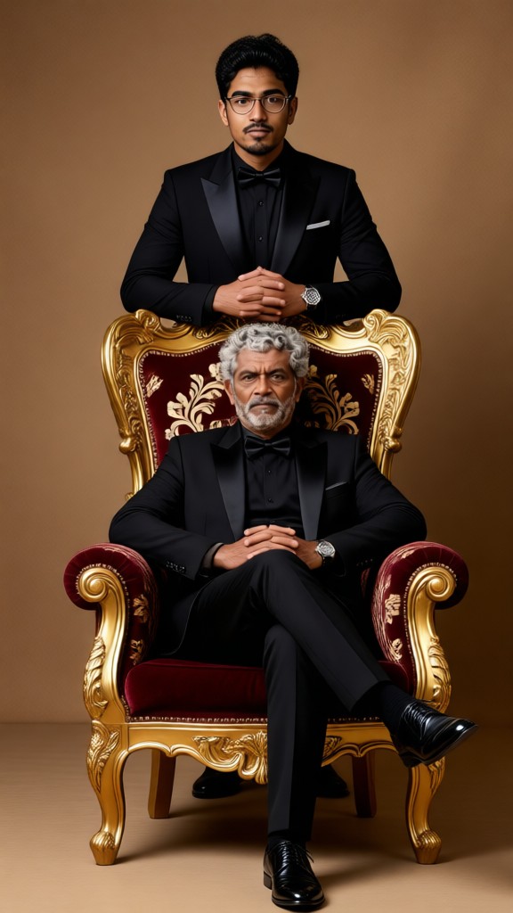 Cool and stylish photos of a father and son as adults image