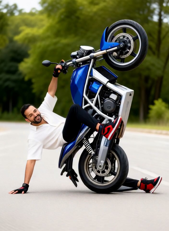 Cobalt Blue Electric One-Wheel Balance image