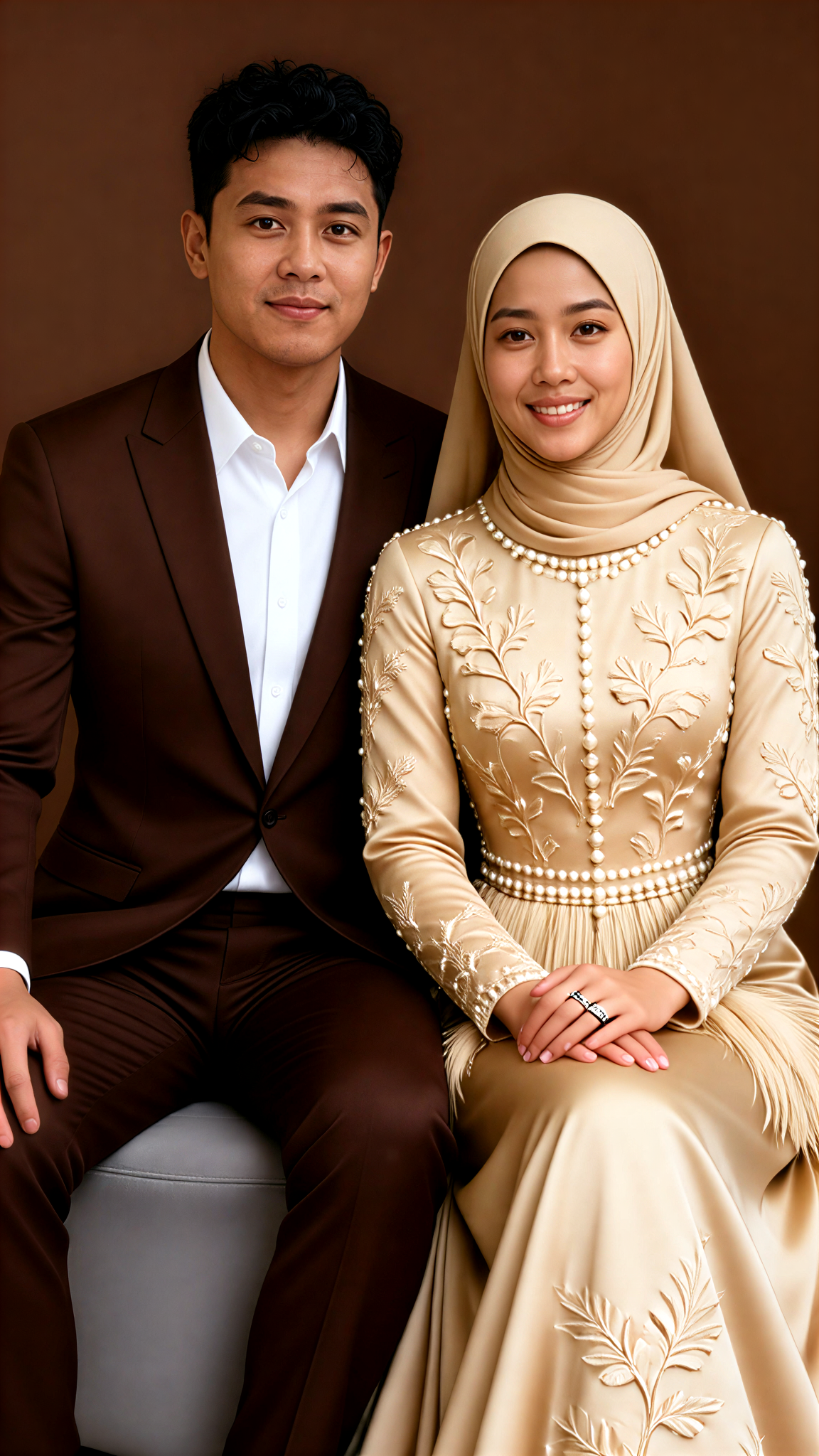 Muslim Hochzeitskleid Studio Fotoshooting image