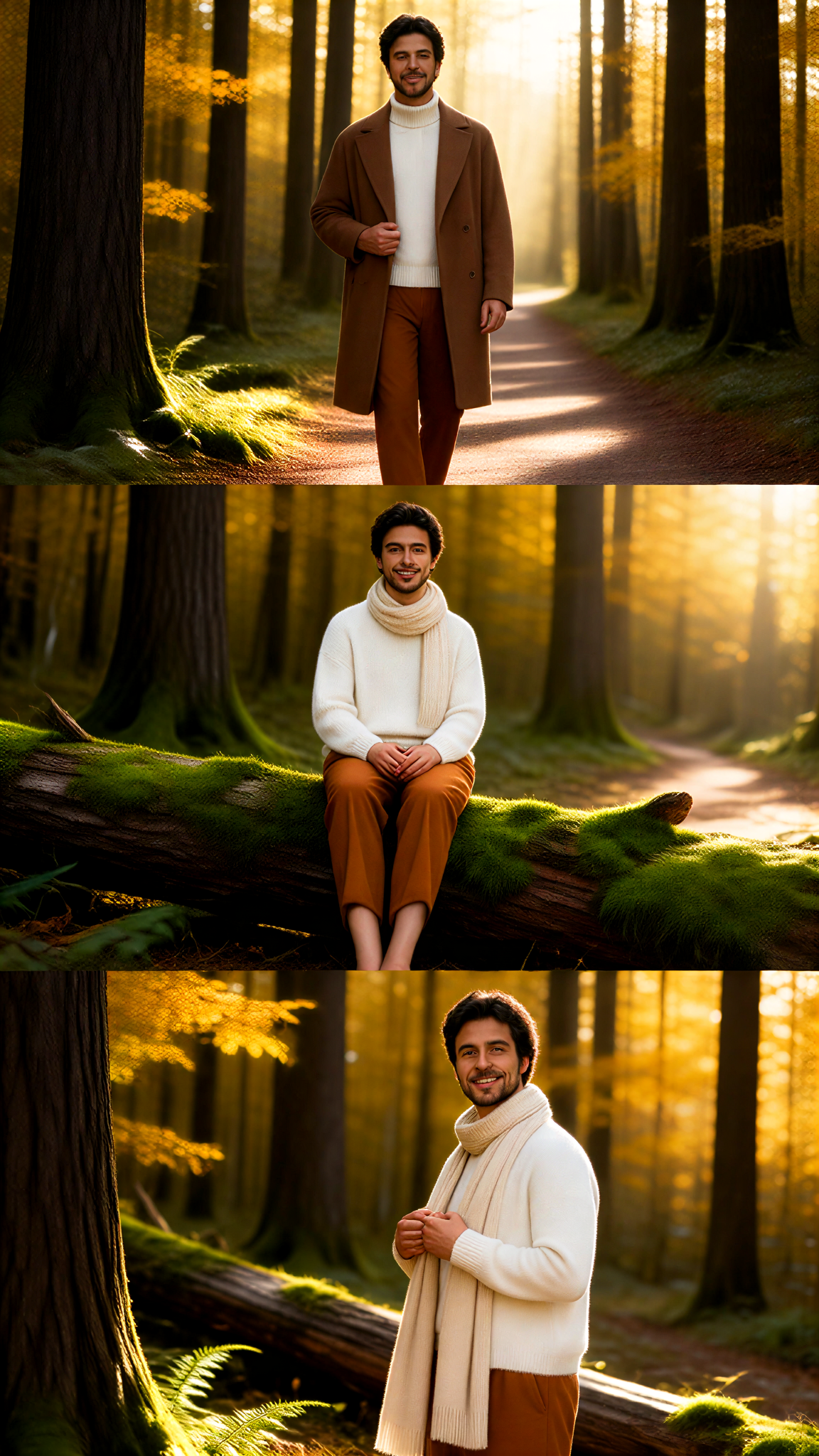 Autumn Forest Tri-Panel Collage image