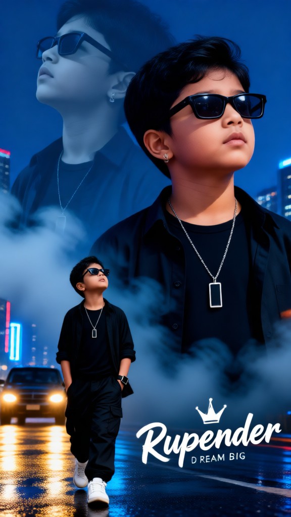 Rainy Night in the City: Neon Poster image