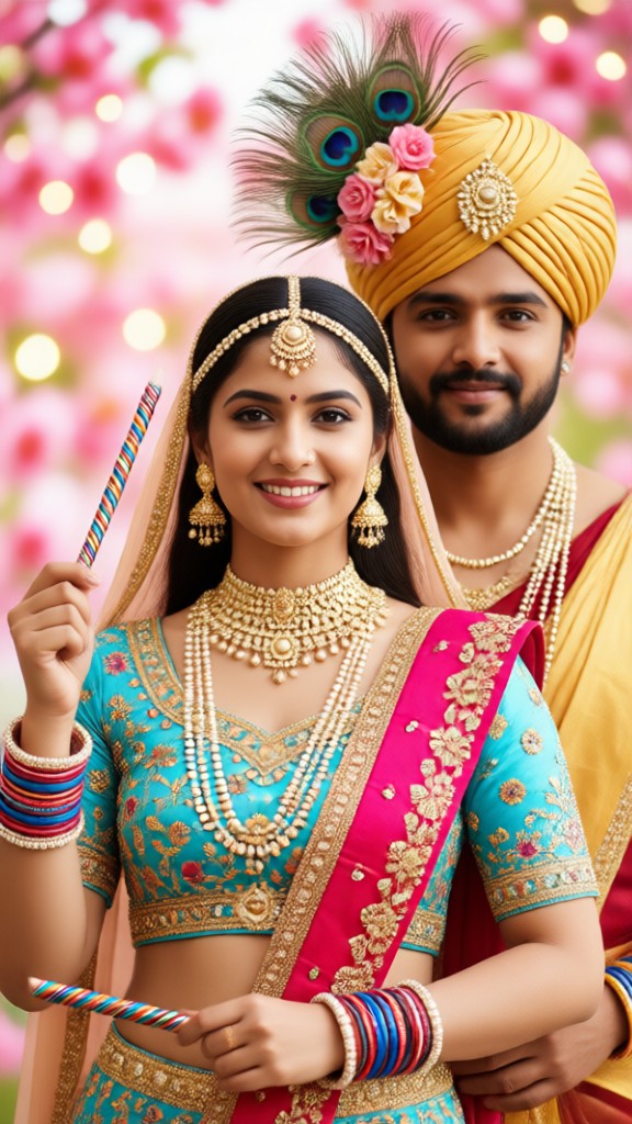 Pink Saree Navaratri image