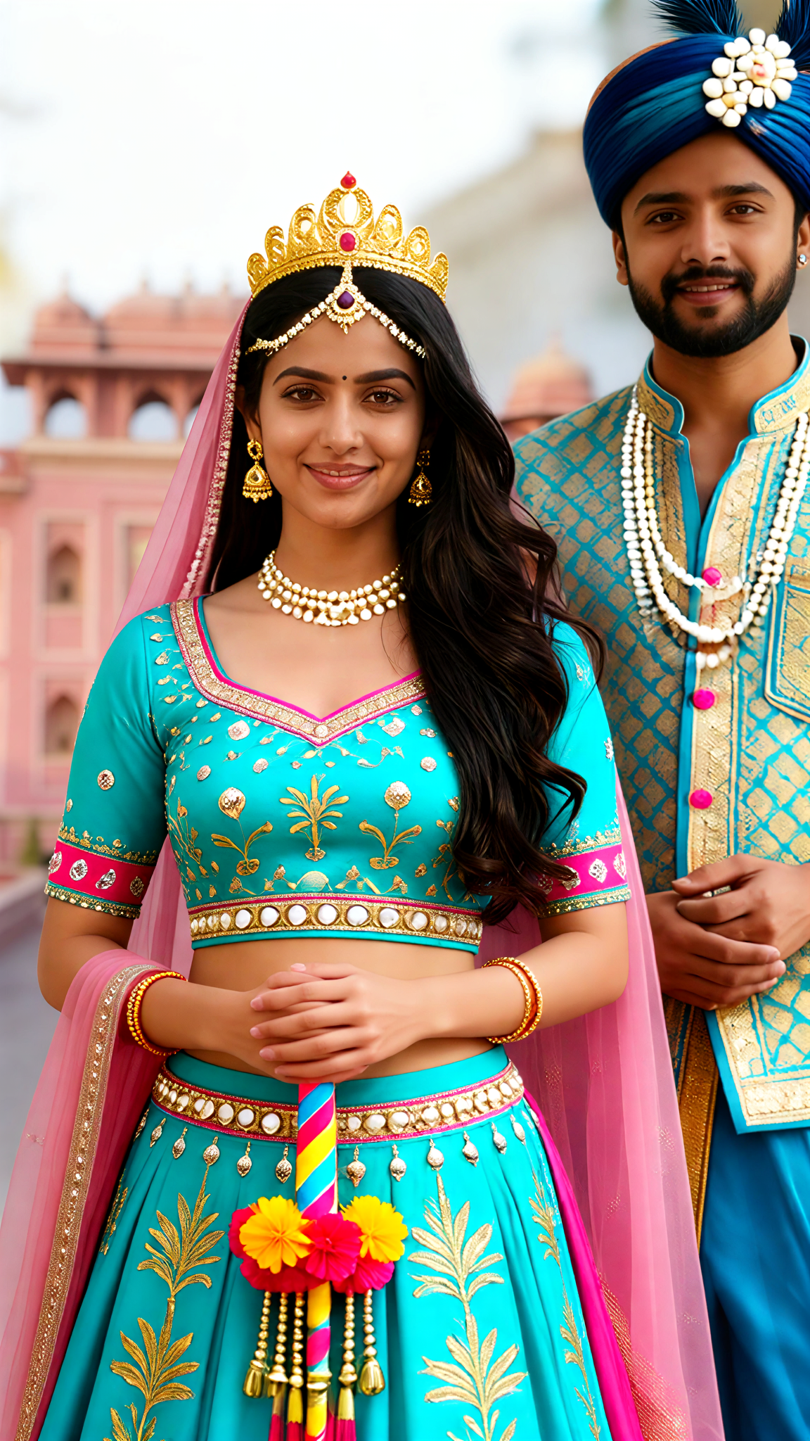 Pink Saree Navaratri image