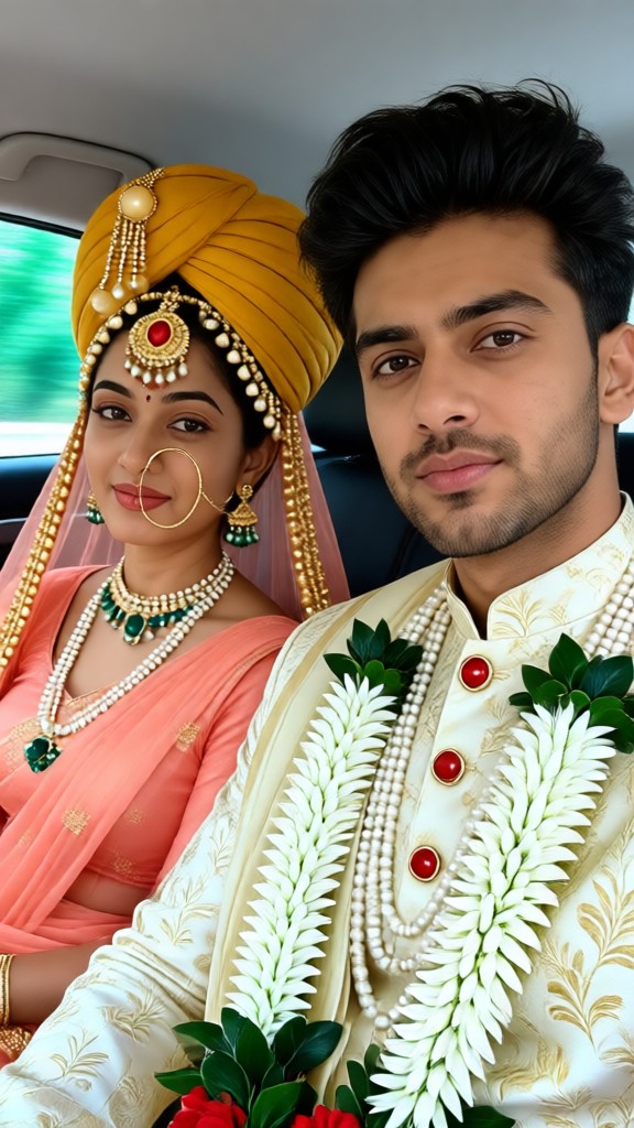 Happy Wedding Couple image