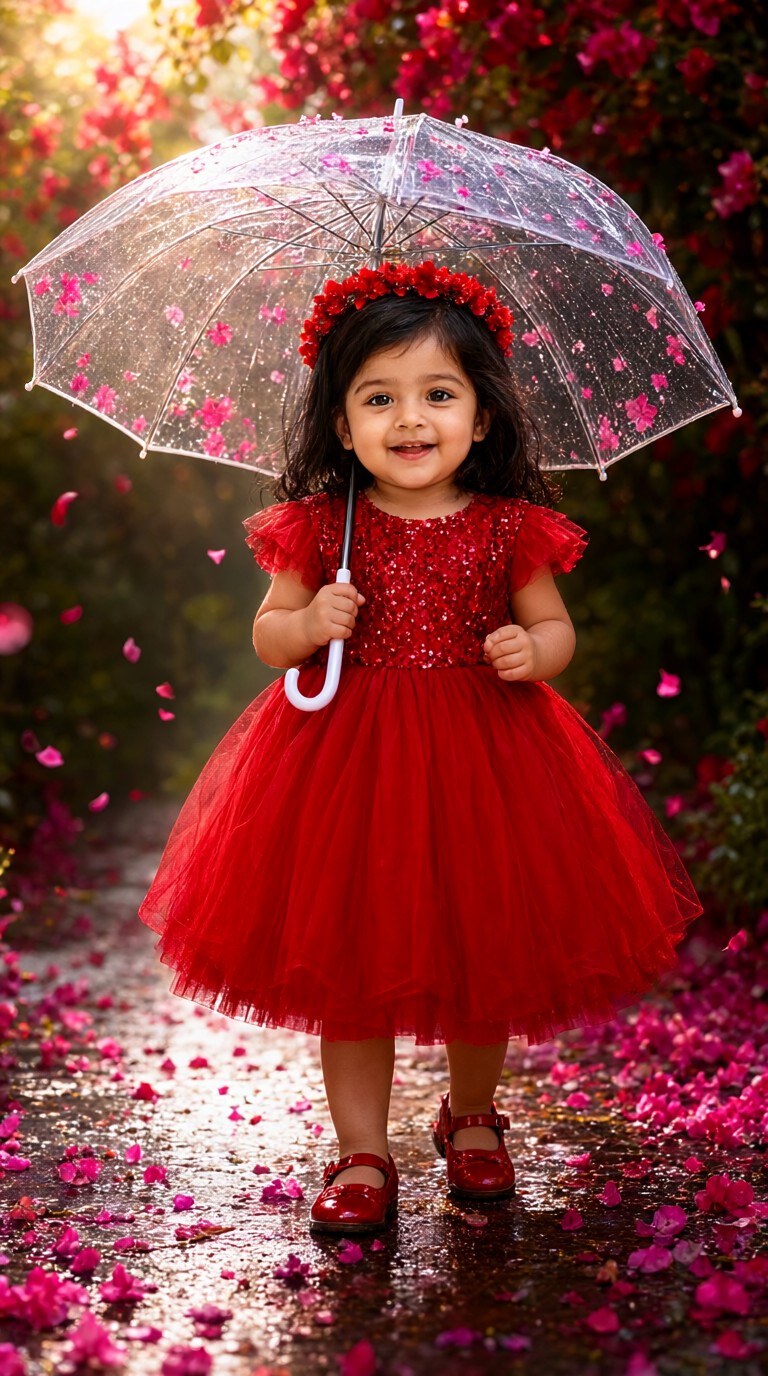 The Little Red Princess in the Rain image