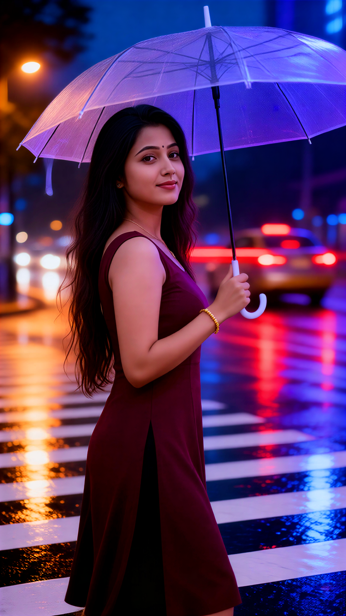 Halten Sie einen Schirm im Regen image