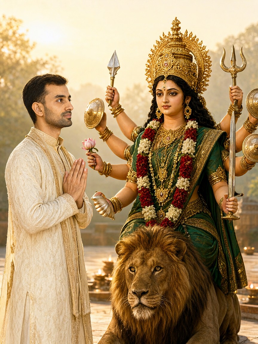 Navratri Brahmacharini Lamp Path image