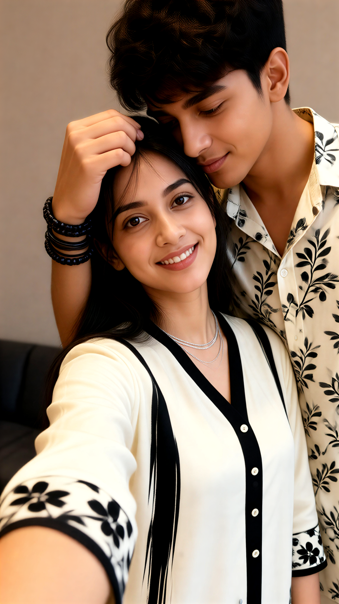 Selfies in Matching Outfits image