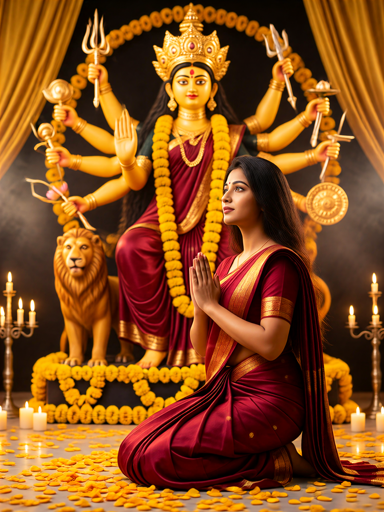 Navratri Prayer Before Durga image