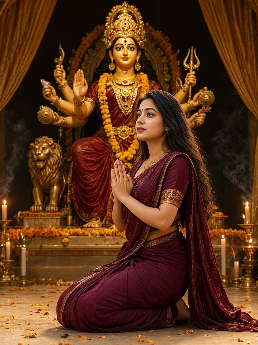 두르가 전에 Navratri 기도 image