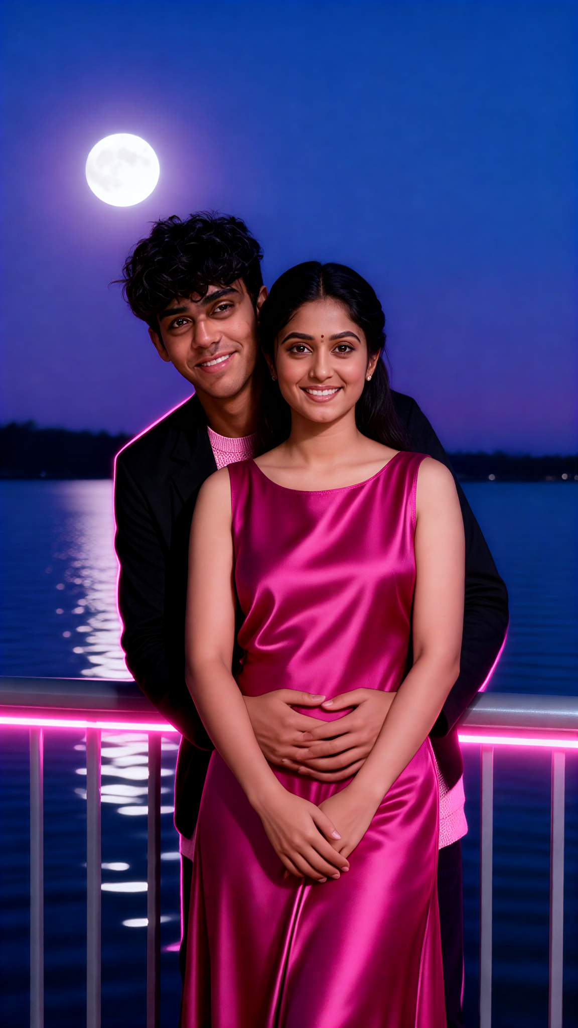 Barbie Couple: Moonlit Back Embrace image