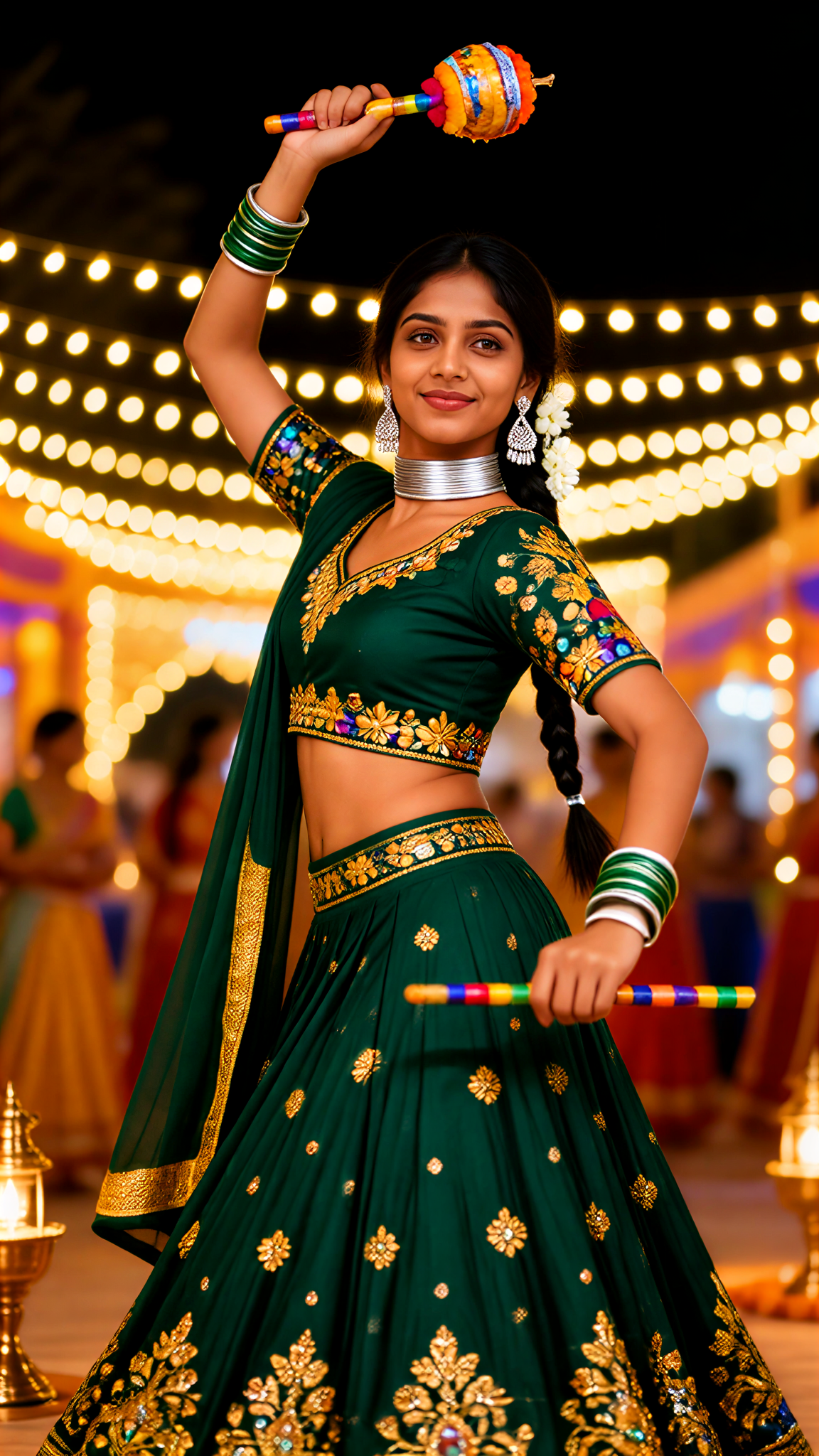 Nine Nights Festival: Colourful Sari Outfit Change image