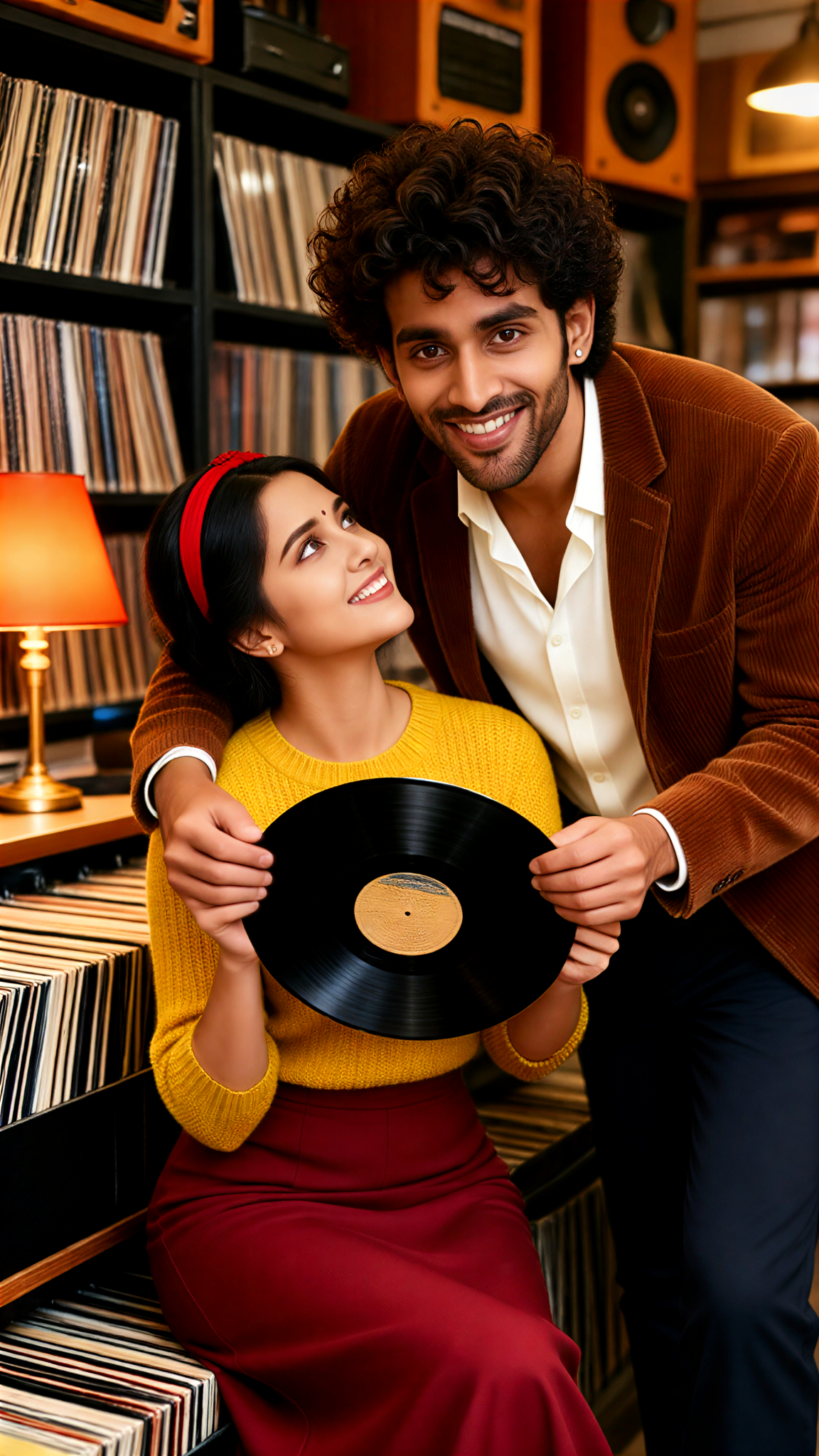1980s Couple: Vinyl Record Store Portrait image