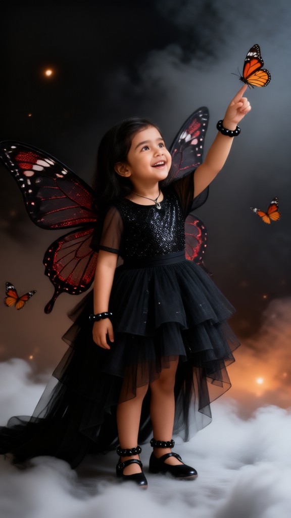 Black Butterfly Baby Girl-02 image