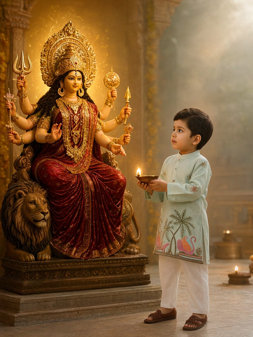 Navratri Little Lamp Offering image