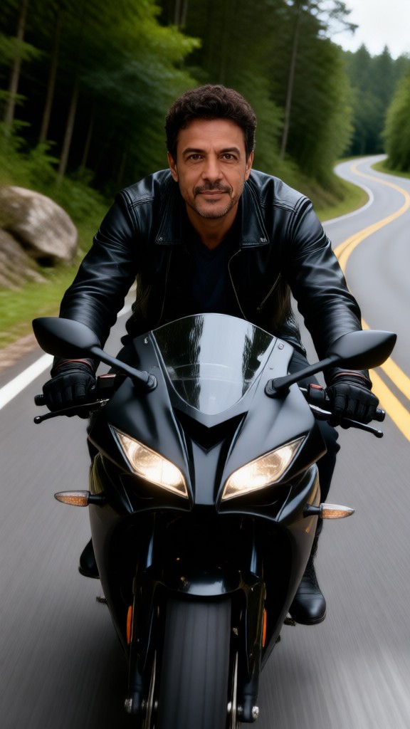 Pic-The Handsome Motorcyclist-Brazil image