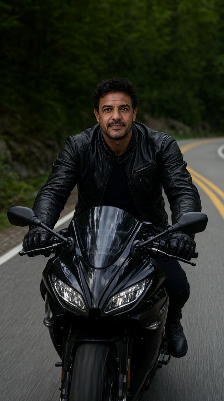 Pic-The Handsome Motorcyclist-Brazil image