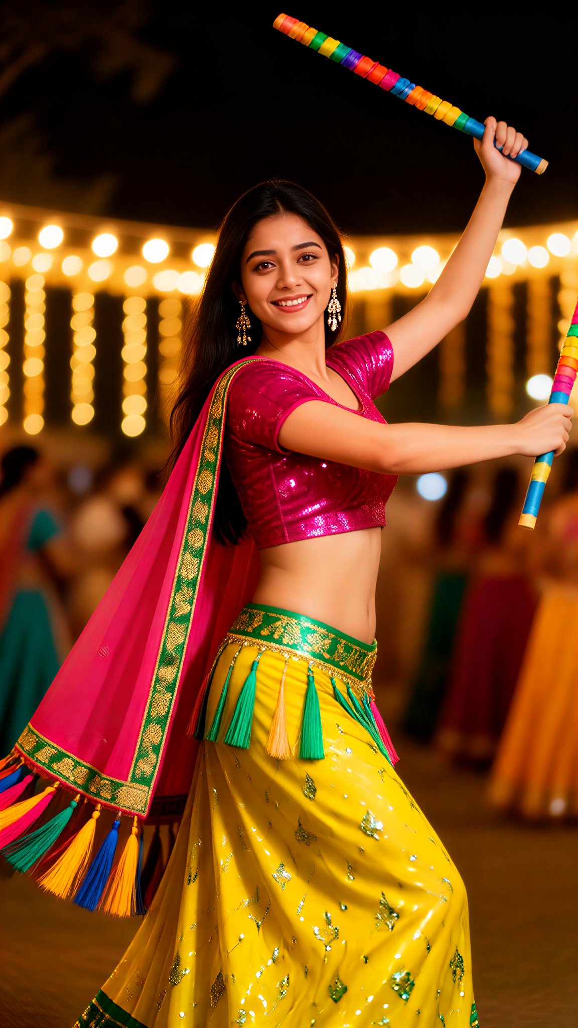 Dandiya bunter Stock Tanz image