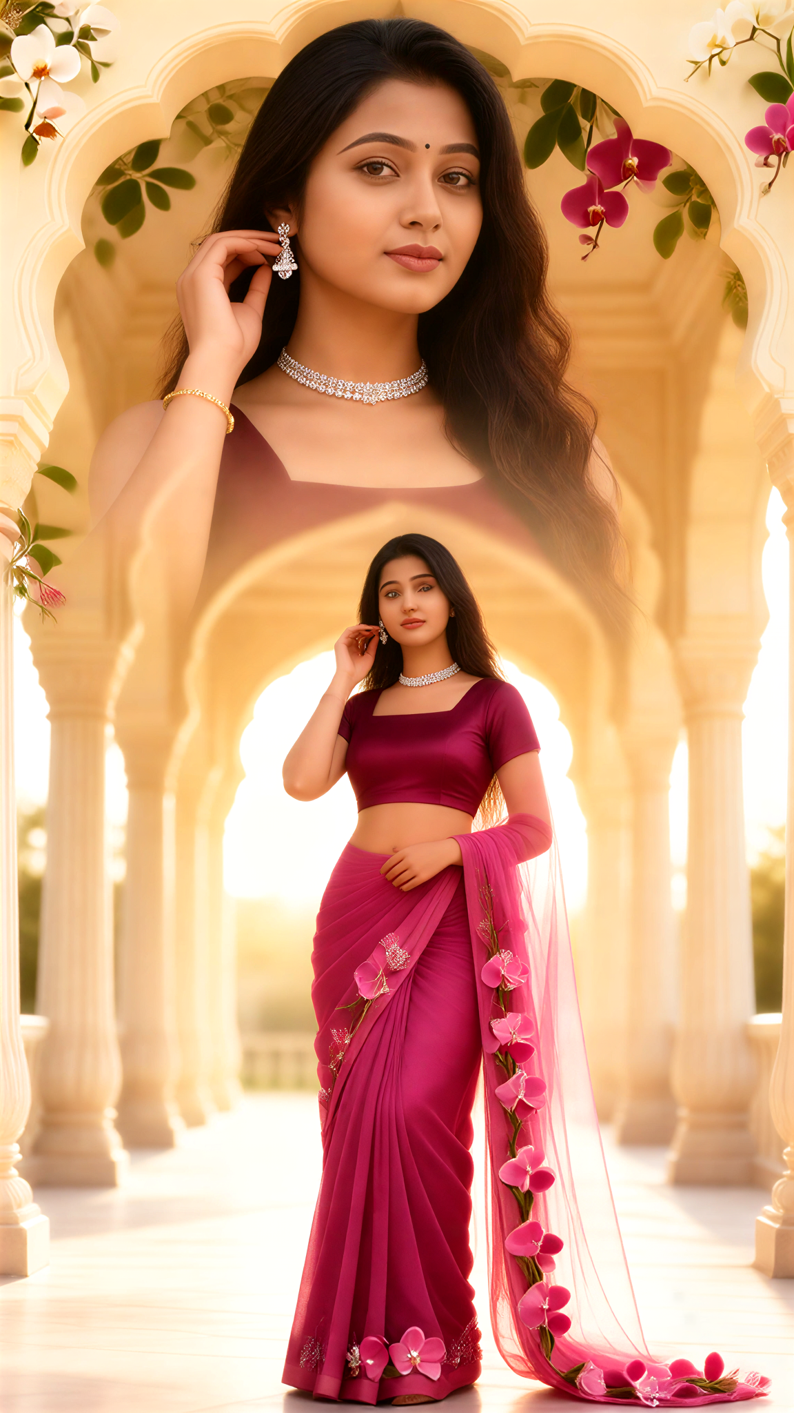 Rani Pink Orchid Sari image
