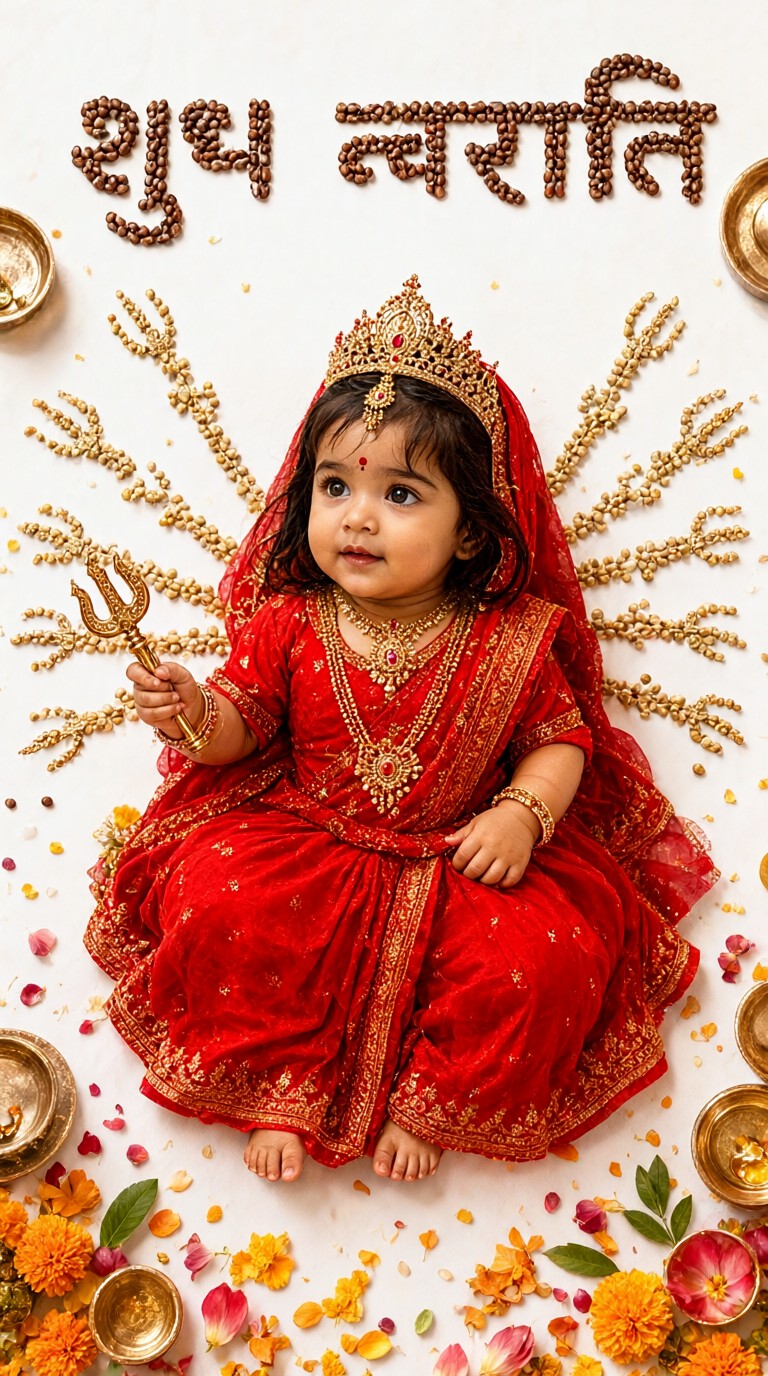 Shardiya Navratri Festival Lucky Baby image