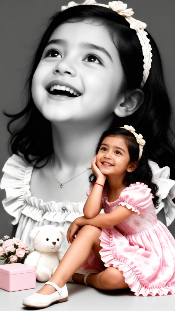 Cute Flower Dress Little Girl image