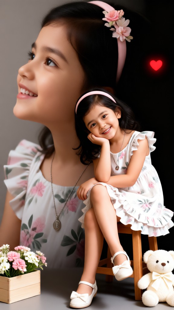 Cute Flower Dress Little Girl-02 image
