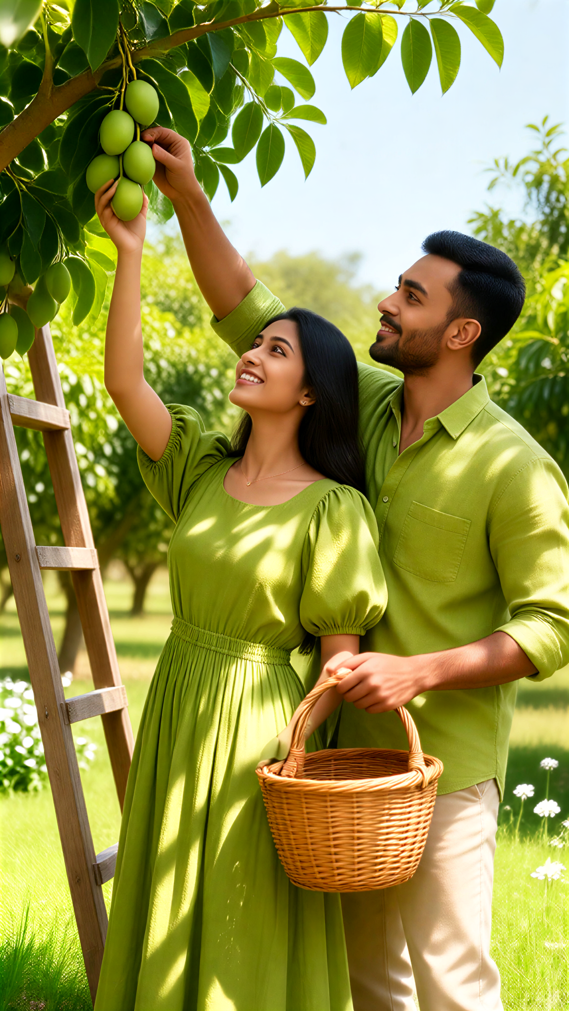 Orchard Picking Couple image