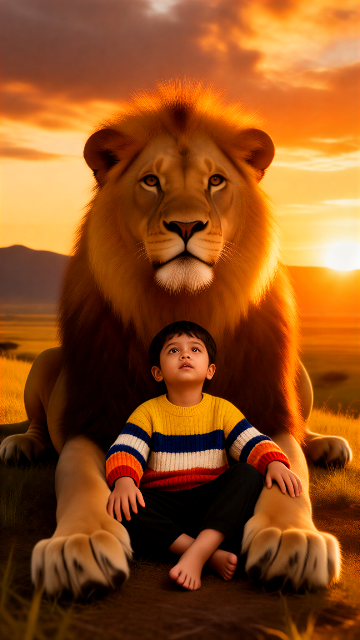 The Baby and the Lion image