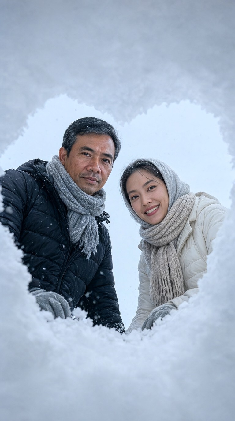 Romantic Couple in the Snow-03-I image