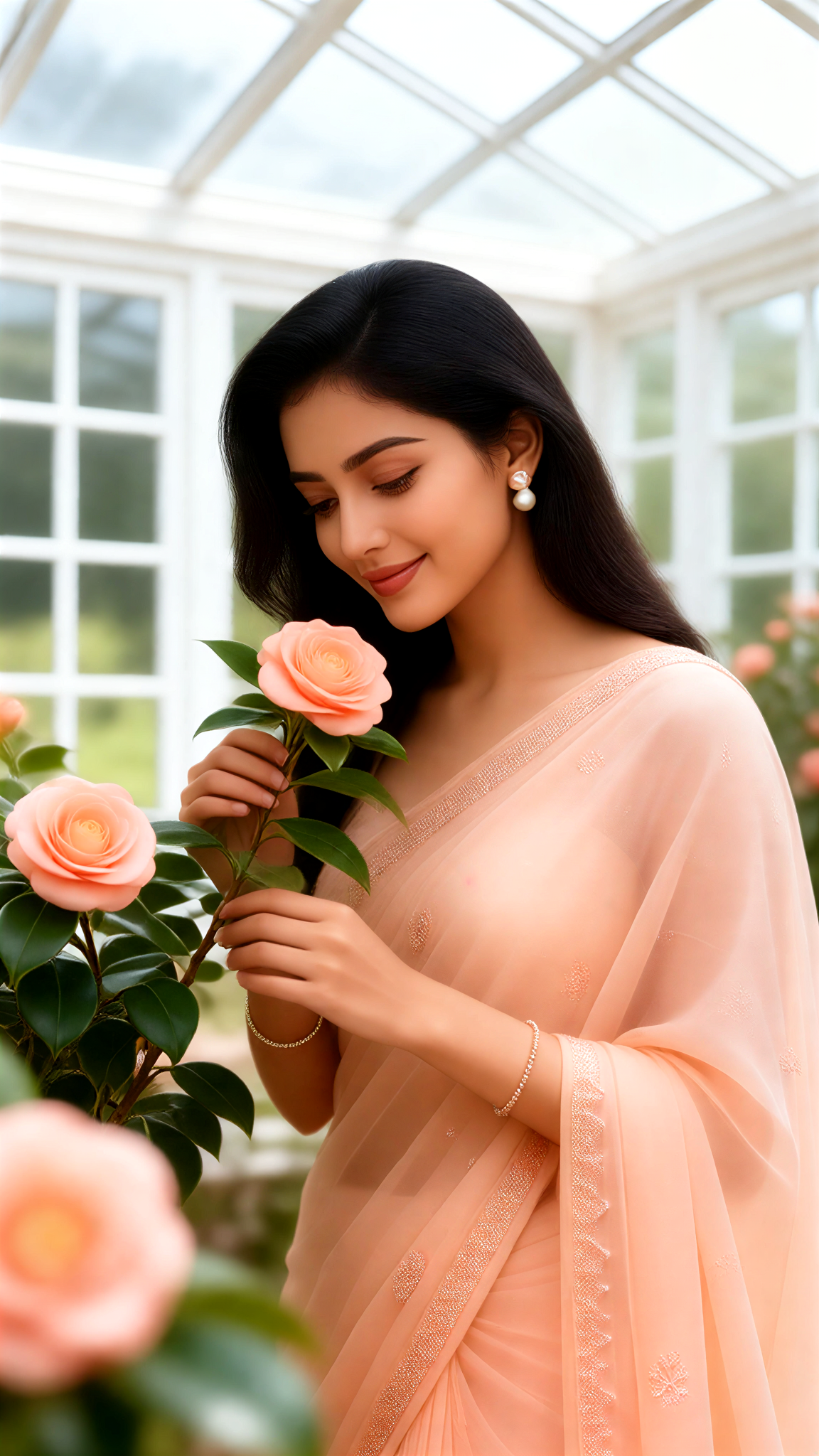Peach Camellia Conservatory image