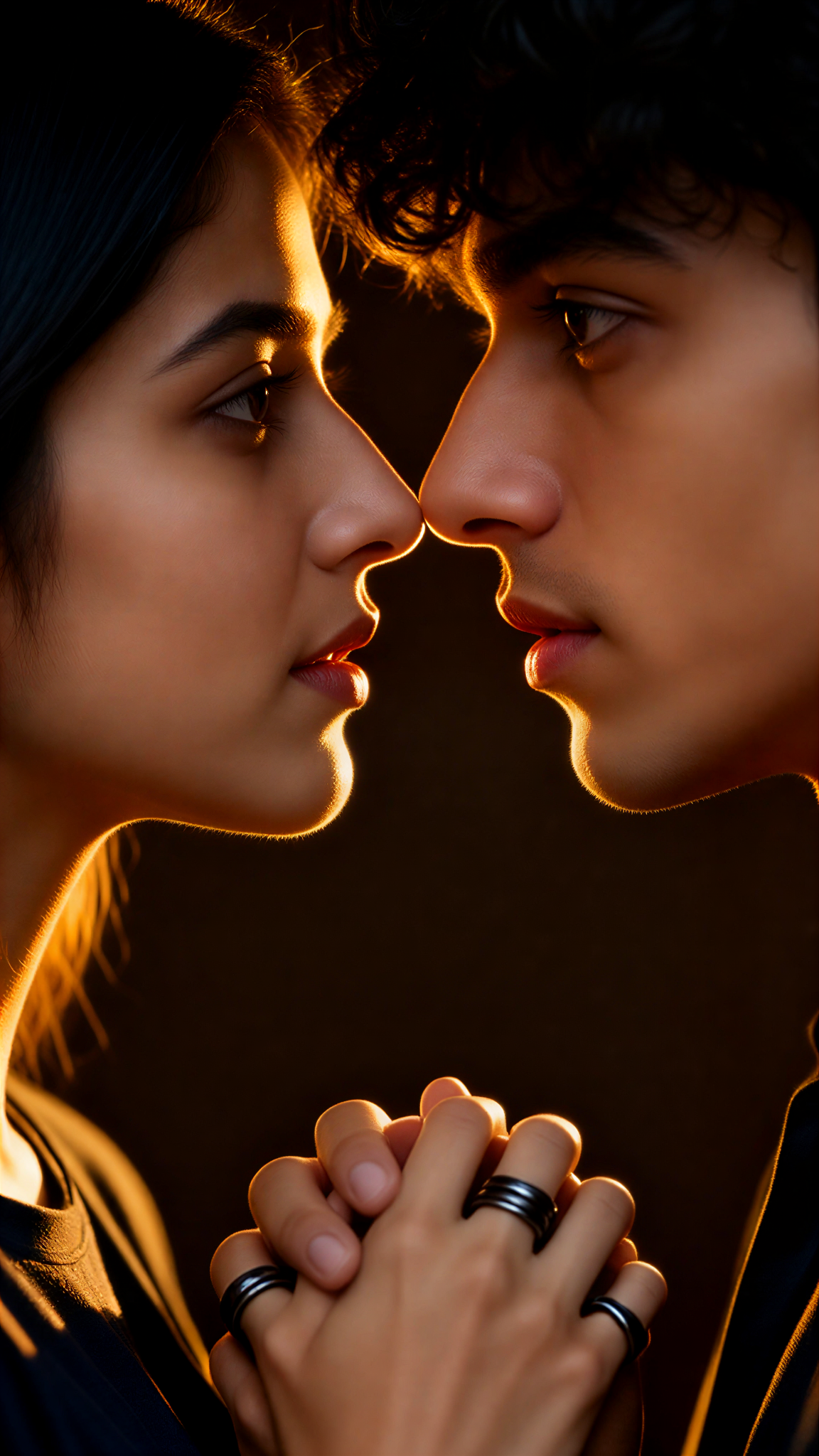Intimate, Face-to-Face Eye Contact image