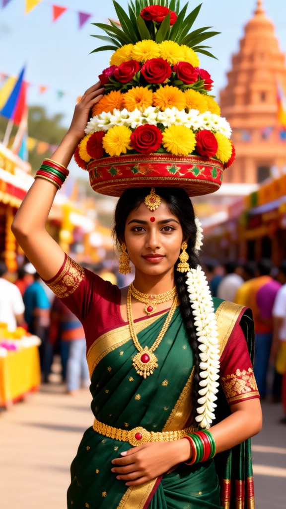 Bouquet from the Telangana State Flower Festival image