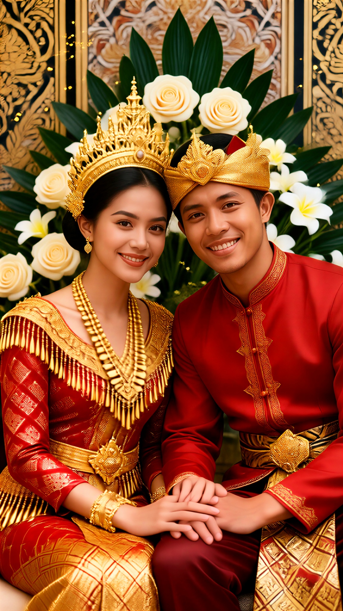 Indonesian Palembang Aesan Gede Wedding Couple image